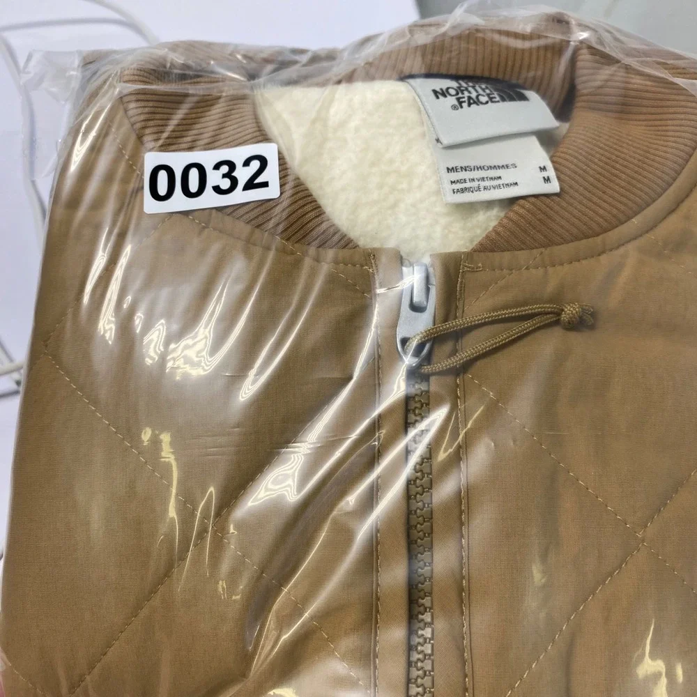 The North Face Cuchillo Insulated Quilted Sherpa Lined Bomber Vest Mens‎ M Tan